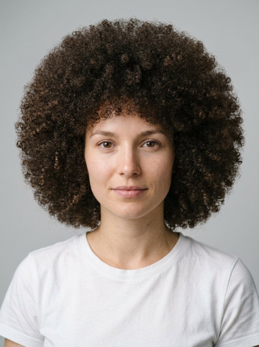 Afro hairstyle style