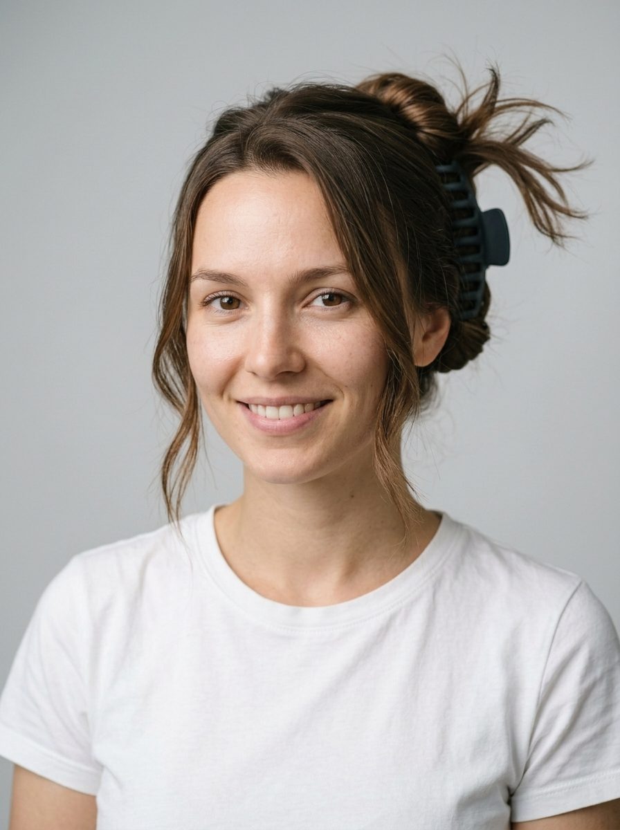 Claw Clip Updo braids style