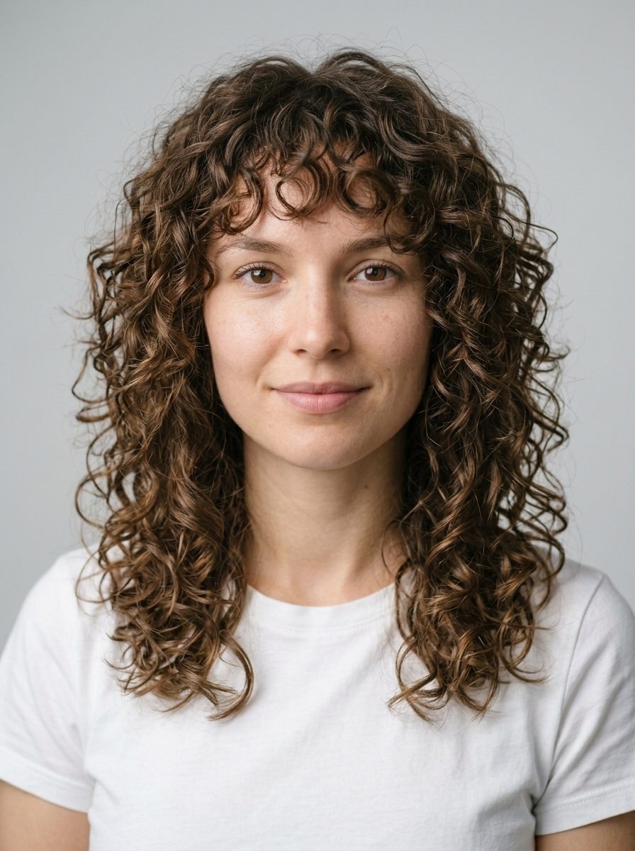 Curly Shag hairstyle style