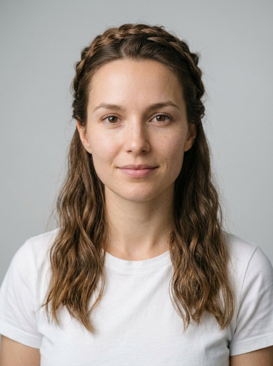 Half Up Half Down braids style