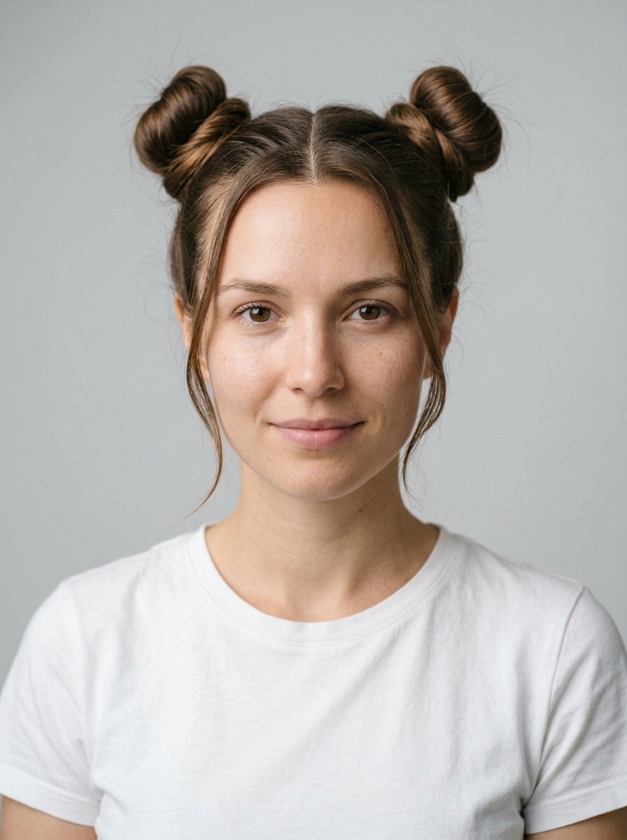Space Buns braids style