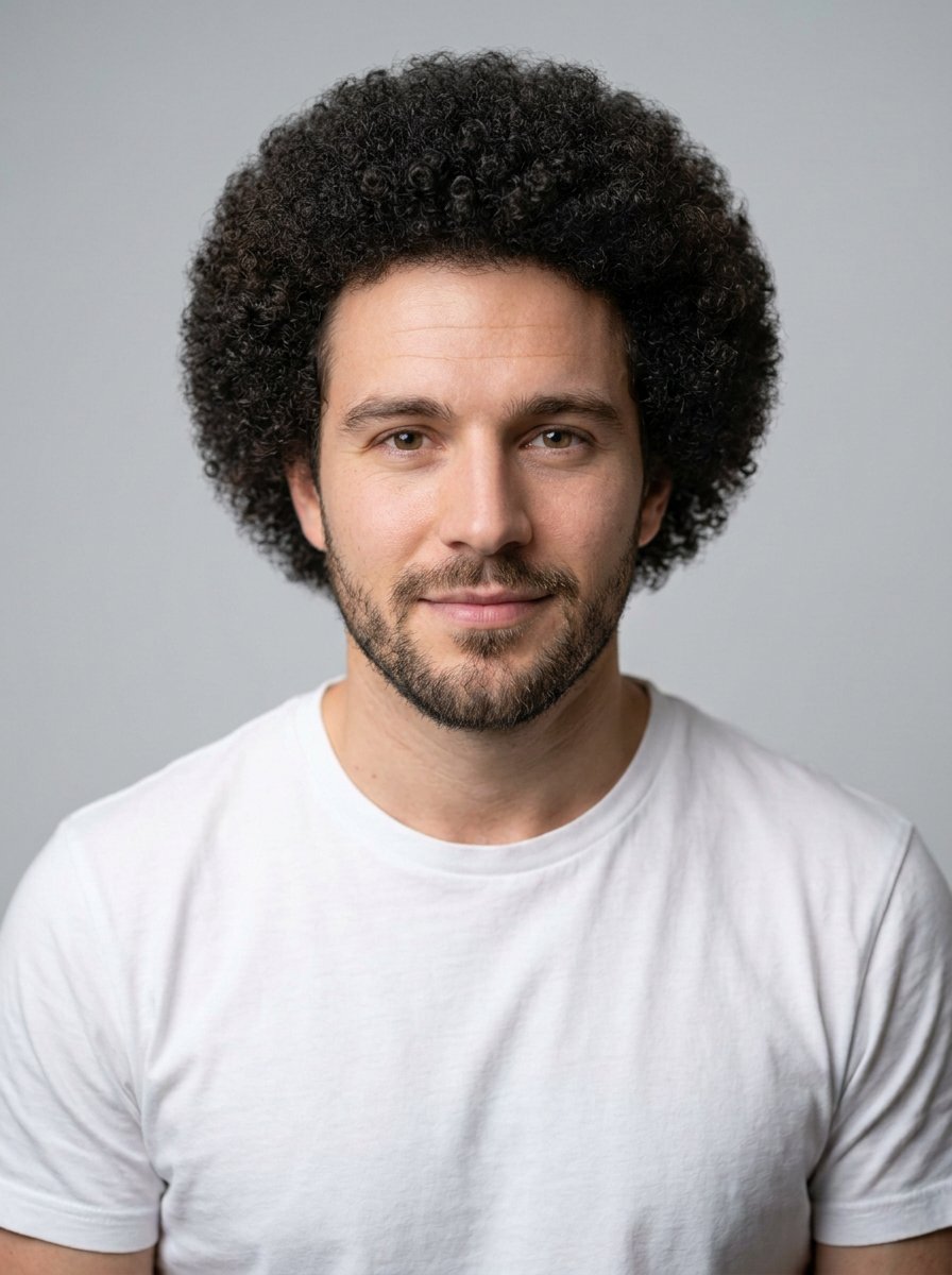 Afro hairstyle style