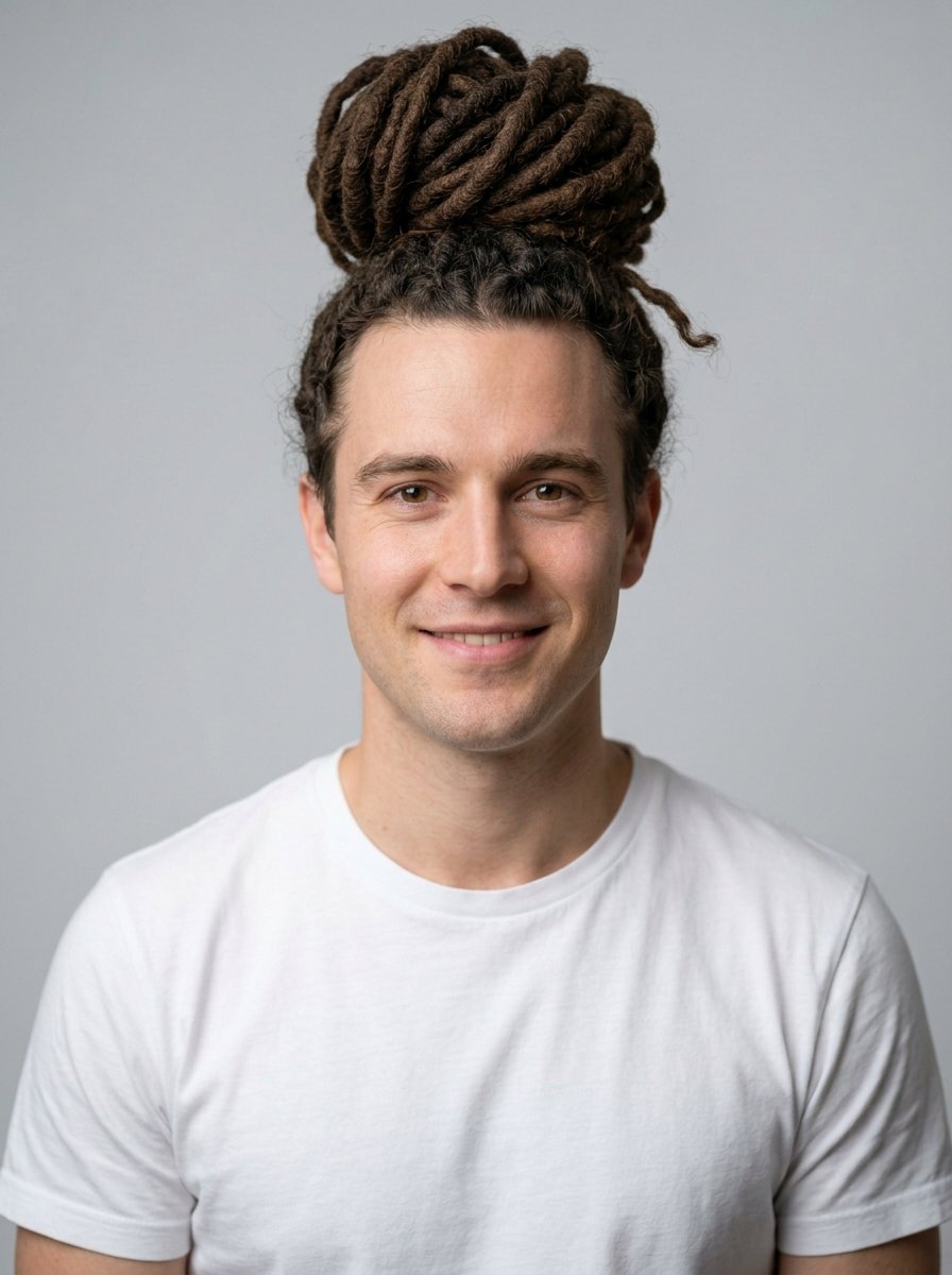 Dreadlock Bun braids style