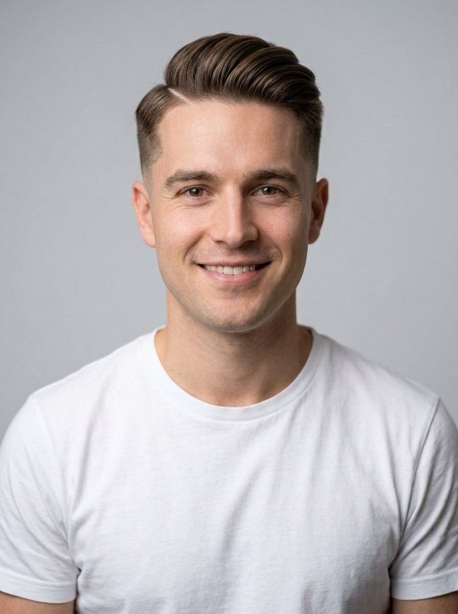 Hard Part Comb Over hairstyle style